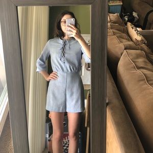 NWT 3/4 Sleeve Blue Romper